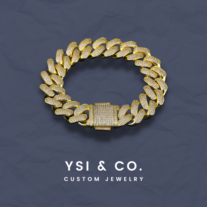 Replica iced out on sale cuban link chain